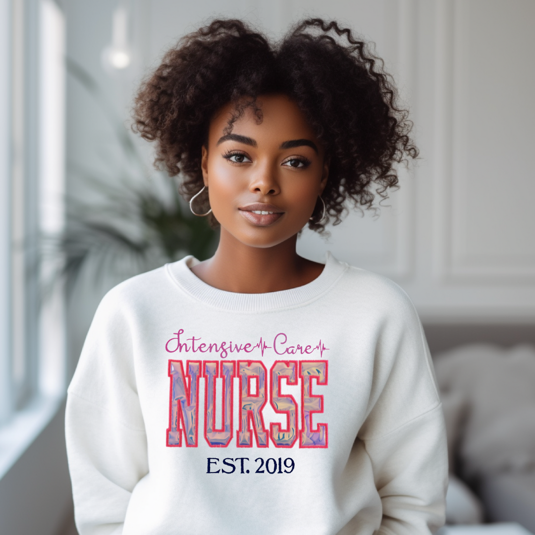 Holograghic ICU Nurse Crewneck