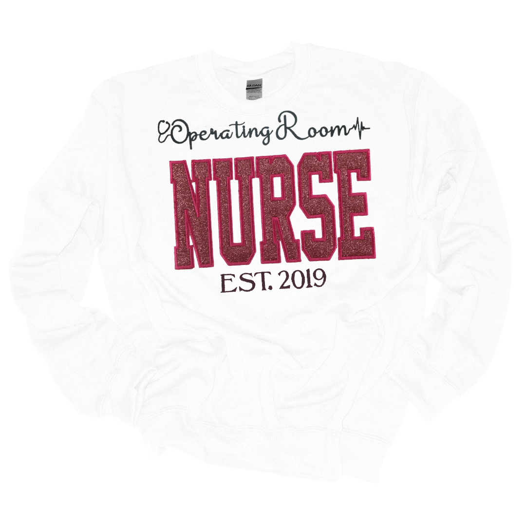 Pink Glitter Operating Room Nurse