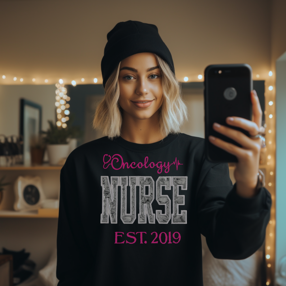 Shiny Oncology Nurse Sweatshirt