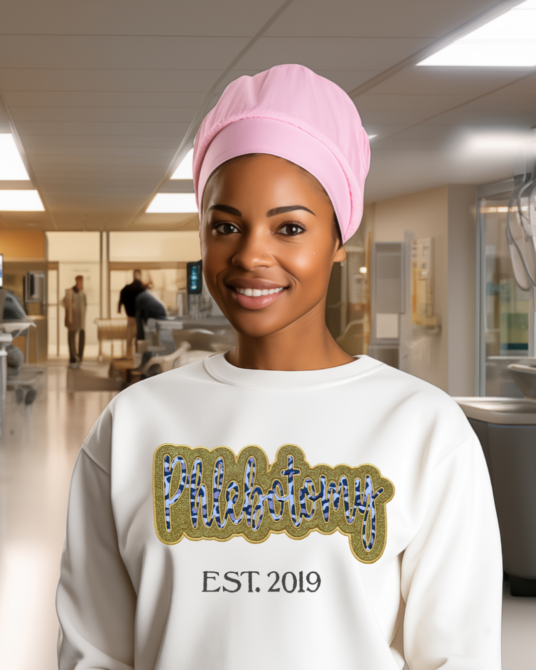 Leopard Phlebotomy Crewneck