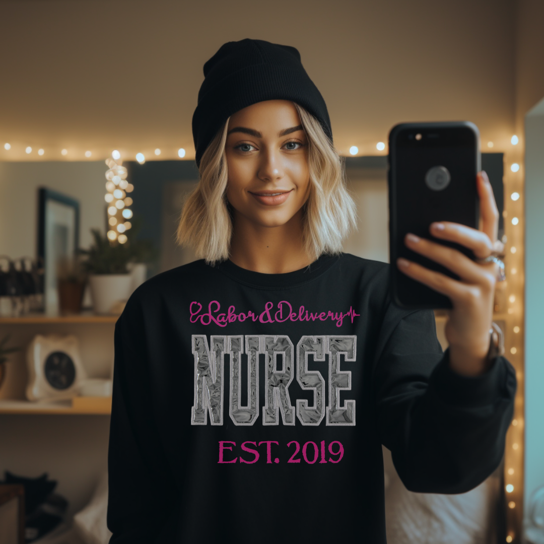 Shiny L&D Nurse Sweatshirt