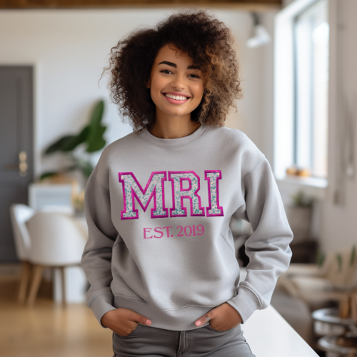 Sequin MRI Embroidery Crewneck