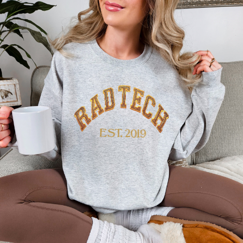 Glitter Radiology Tech Crewneck