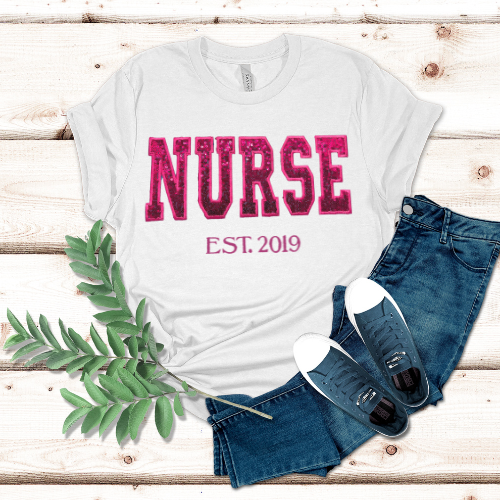 Sequin NURSE T-Shirt