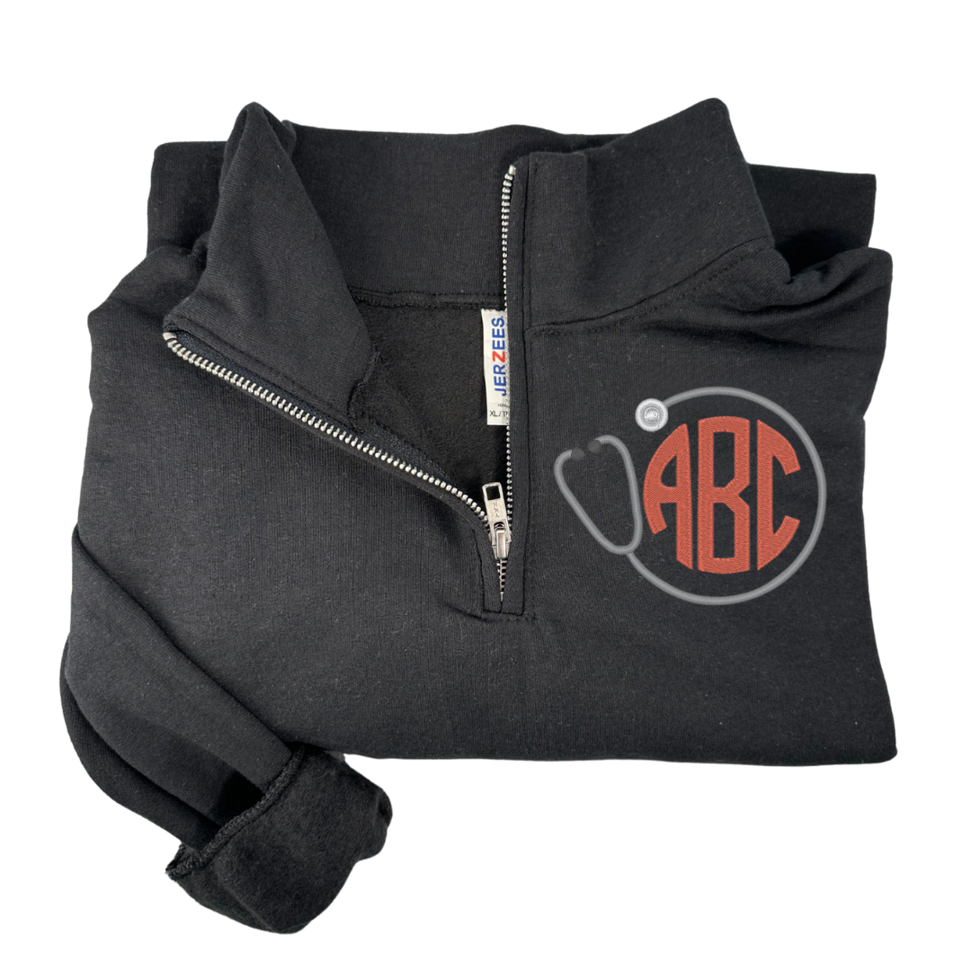 Monogram 1/4 Zip Pullover