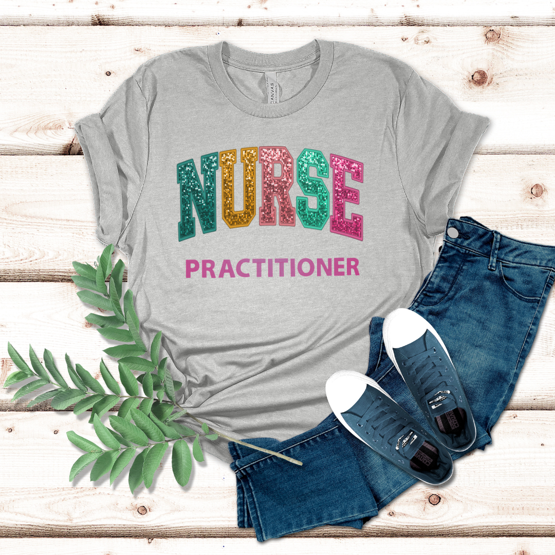 Faux Chenille Nurse Practitioner T-shirt