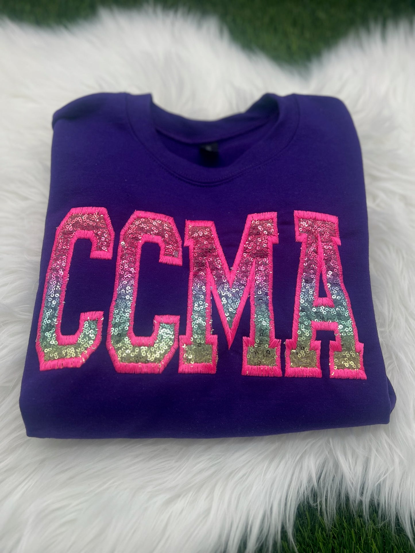 Sequin CMA Embroidery Crewneck
