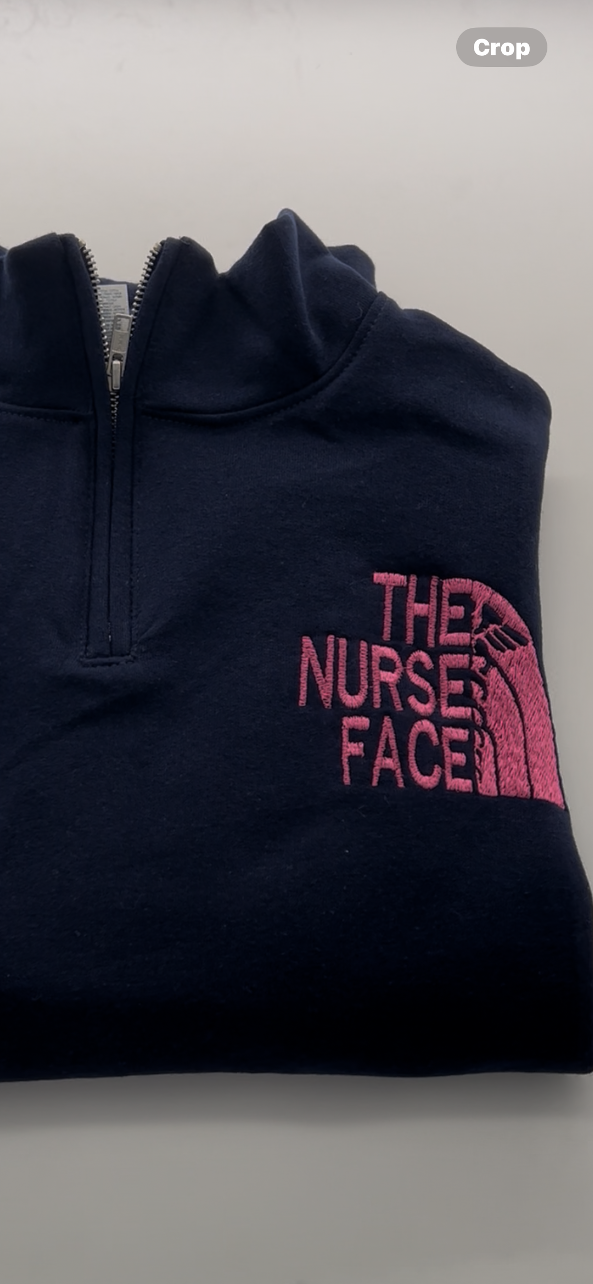 Embroidered NurseFACE 1/4 Zip Sweatshirt