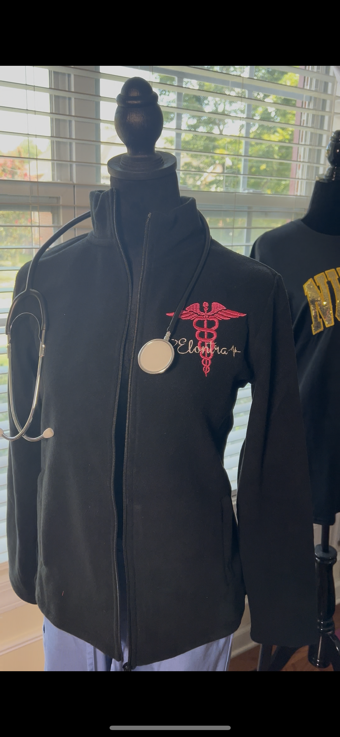 Full Zip Student Nurse Embroidery Jacket