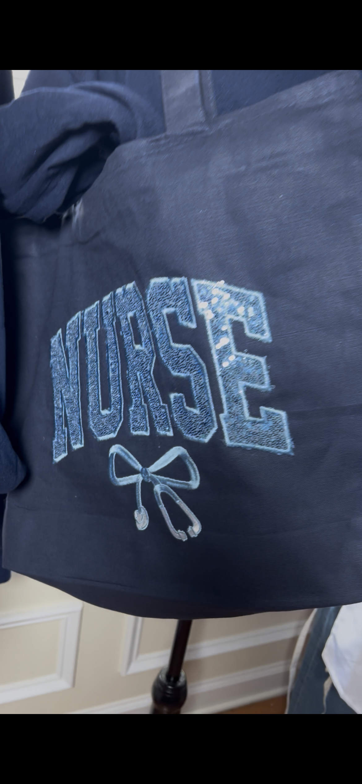 Sequin Nurse Zip Tote Bag