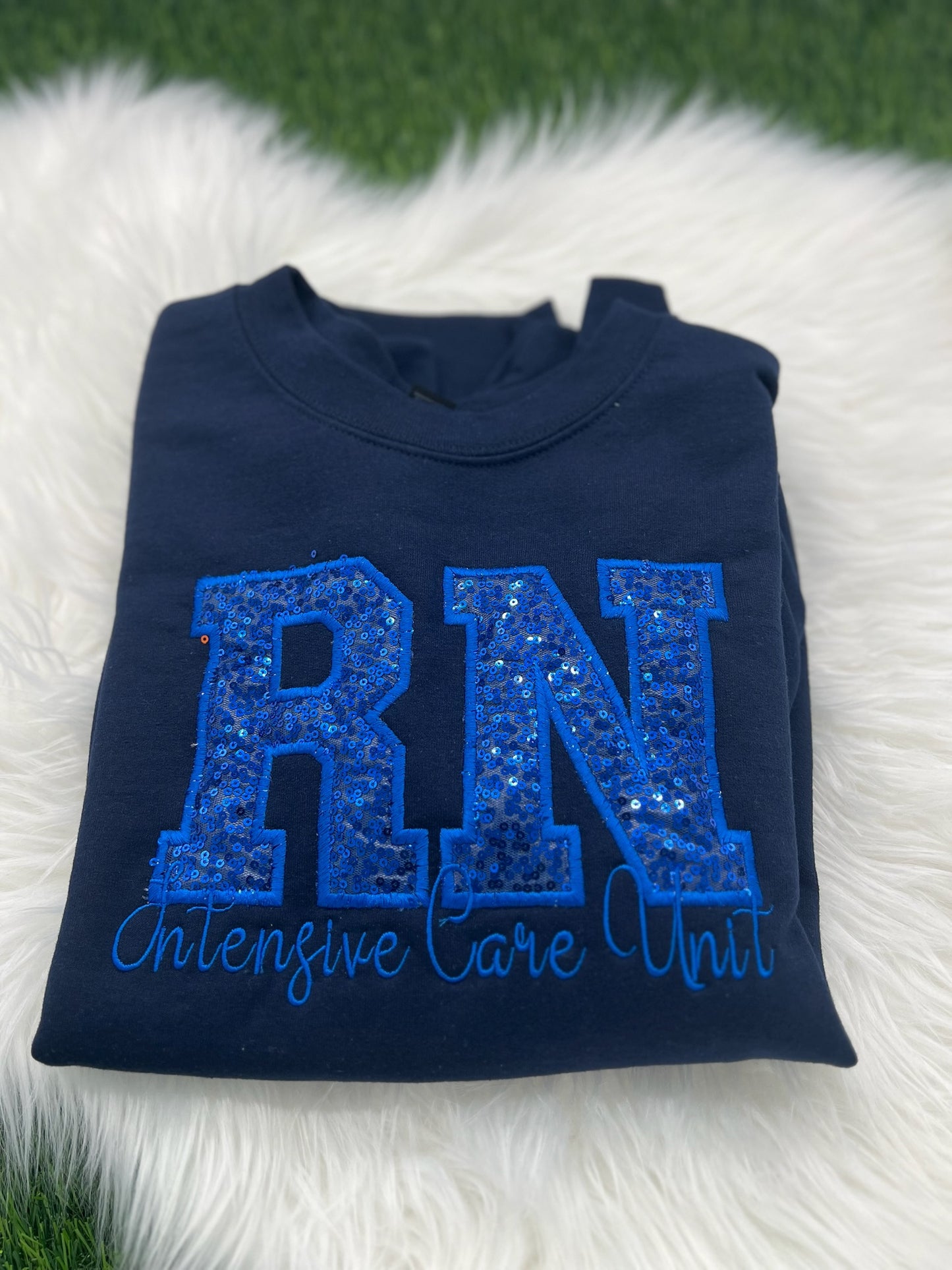 Sequin Intensive Nurse Crewneck