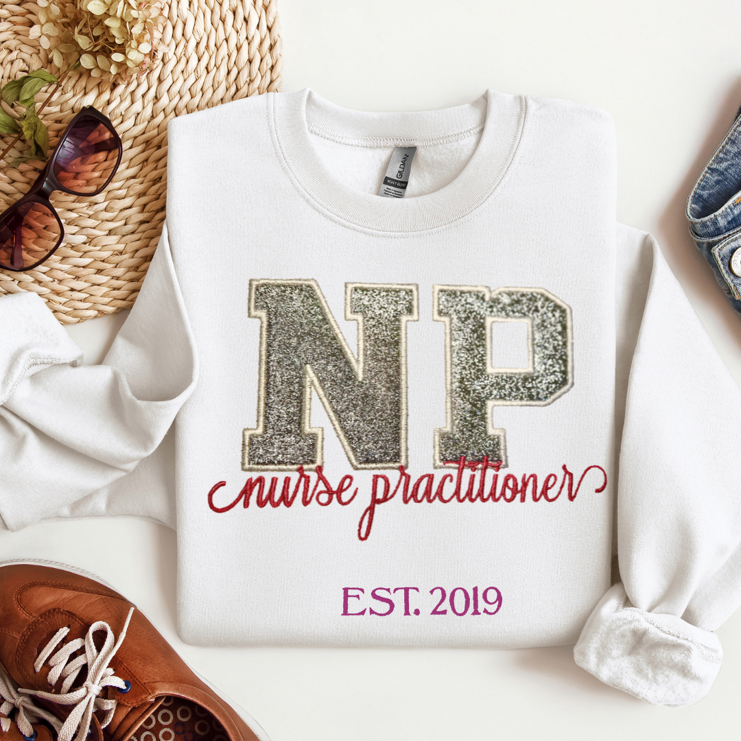 Glitter Nurse Practitioner Sweatshirt