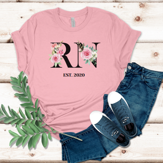 Pretty Floral RN T-Shirt