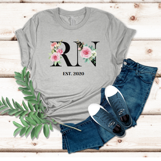 Pretty Floral RN T-Shirt