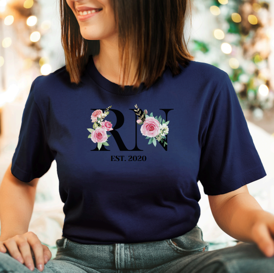 Pretty Floral RN T-Shirt