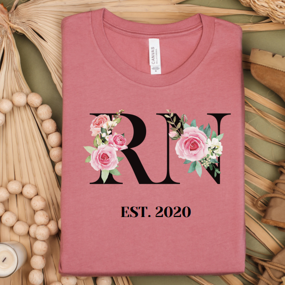 Pretty Floral RN T-Shirt