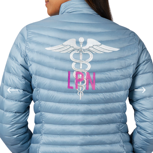 ULTRA Lightweight  LPN Nurse Puffer Jacket