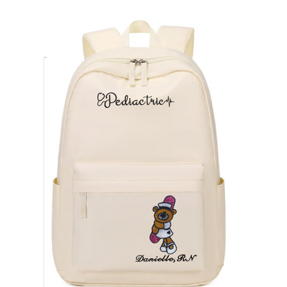 Personalized Pediatric Nurse Backpack Trendy Lightweight Custom Gift