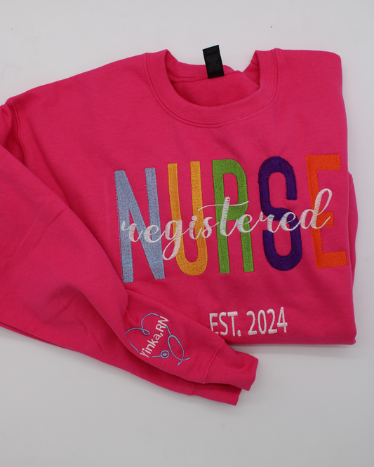 Criss-Cross Registered Nurse Pullover