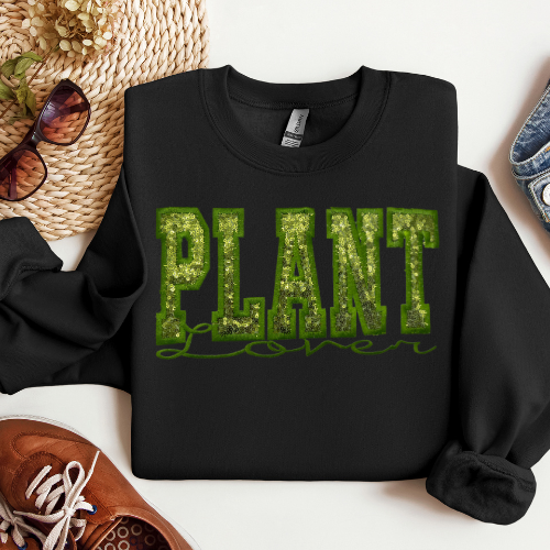 Sequin Plant Lover Crewneck