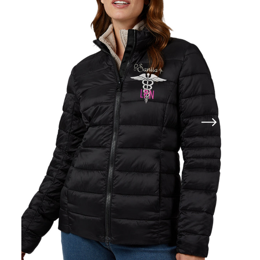 Lightweight  LPN Nurse Puffer Jacket
