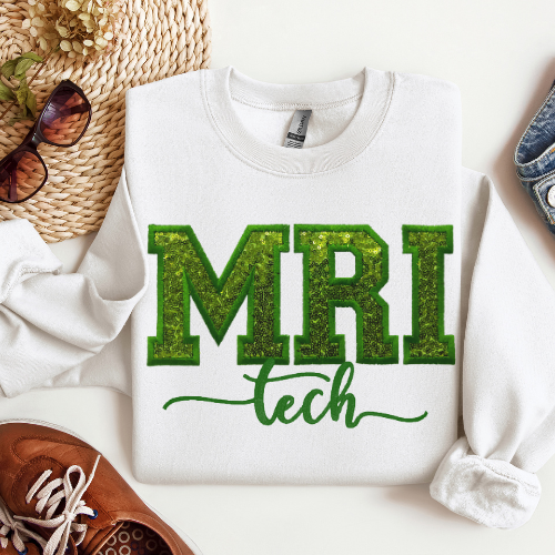 Sequin MRI Embroidery Crewneck