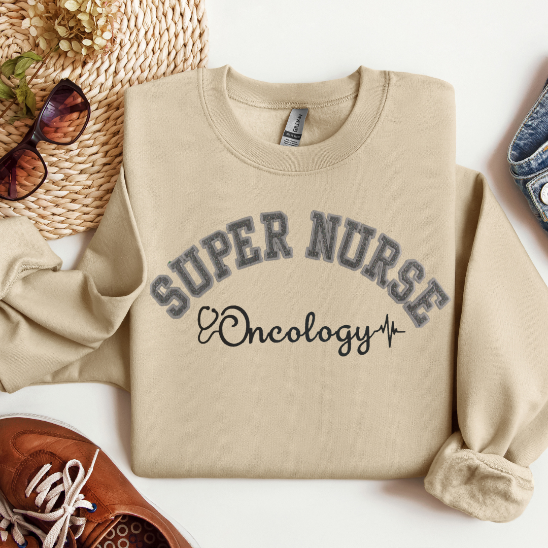 Fun Stylish Oncology Nurse Trendy Hoodie Crewneck Eye-Catching Design