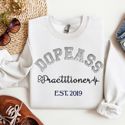 Dopeass Graphic Unique Bold Nurse Practitioner Embroidery Hoodie Sweatshirt