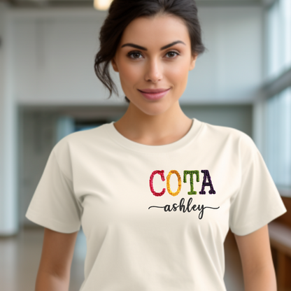 Custom Fun Unique Bold Occupational Therapy Assistant Embroidery Tshirt