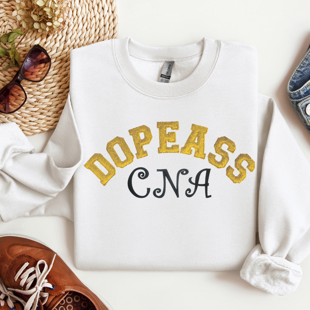 Dopeass Trendy Cute Bold Graphic CNA Embroidery Hoodie Sweatshirt