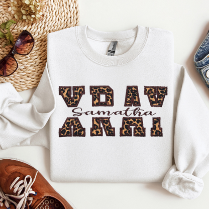 Leopard X-RAY Name Crewneck