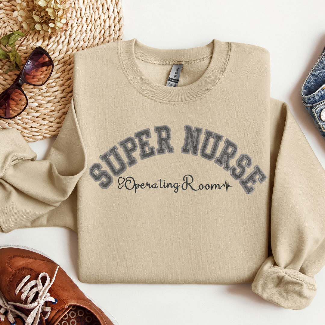 Fun Stylish OR Nurse Trendy Embroidery Hoodie Eye-Catching Design