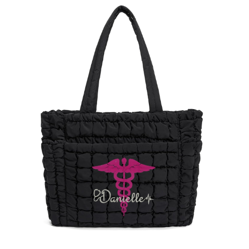 Personalized Puffer Quilted Tote