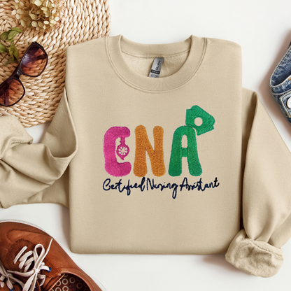 Trendy Cute Graphic Unique Bold CNA Embroidery Hoodie Sweatshirt Soft