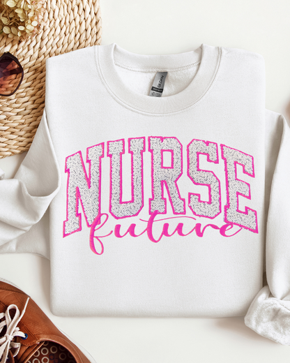 Sequin Glitter Future Nurse Sweatshirt