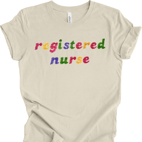 Colorful Registered Nurse T-shirt