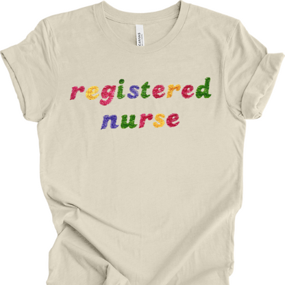 Colorful Registered Nurse T-shirt