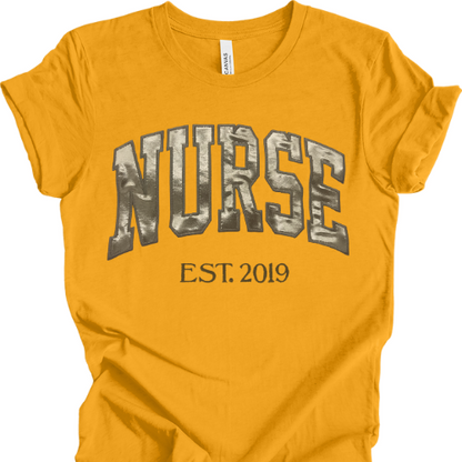 Silver Metallic NURSE T-Shirt