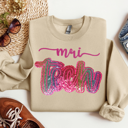 Sequin MRI TECH Embroidery Crewneck