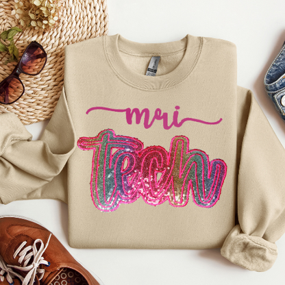 Sequin MRI TECH Embroidery Crewneck