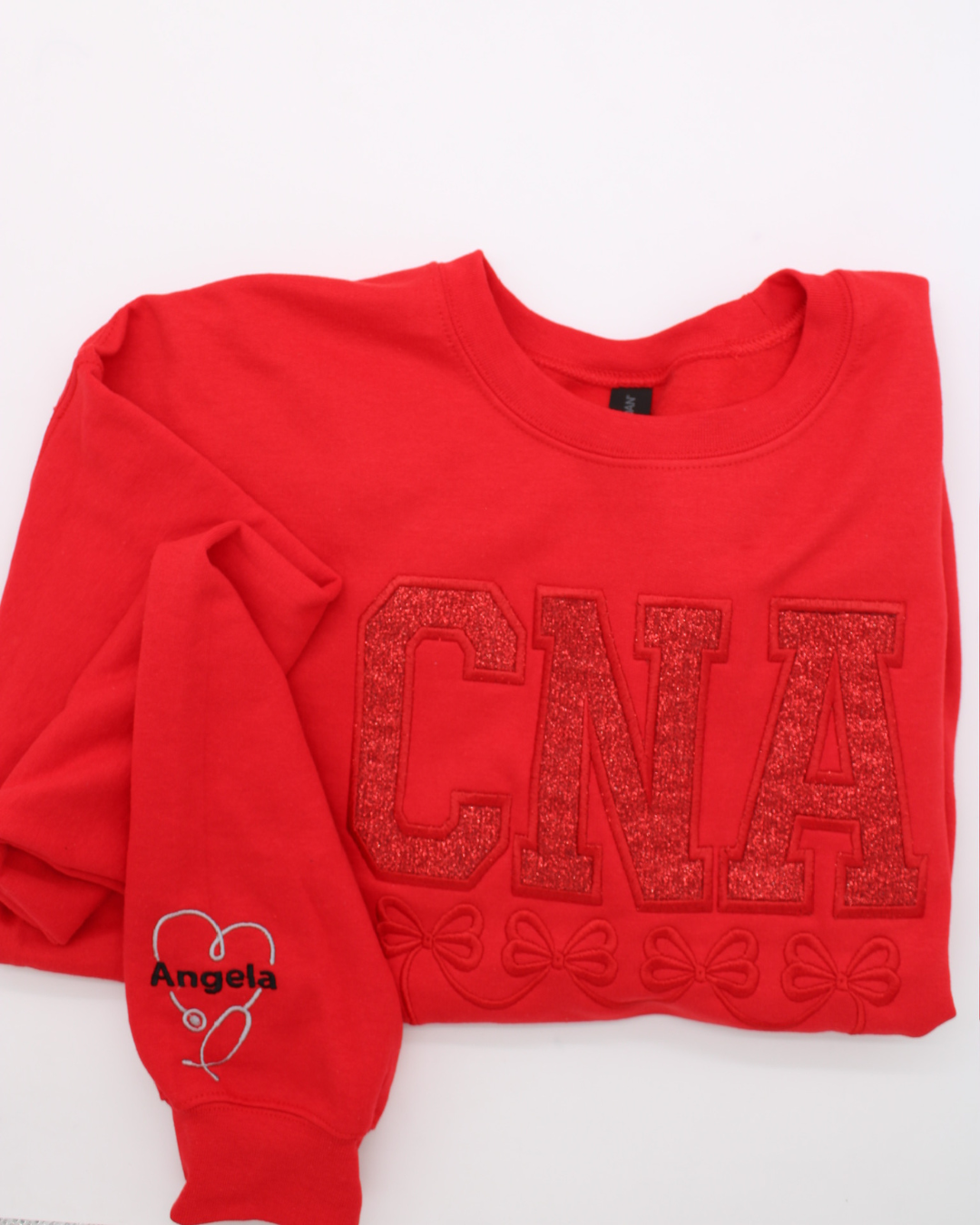 Sequin CNA Embroidery Bow