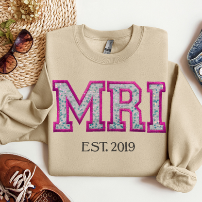 Sequin MRI Embroidery Crewneck