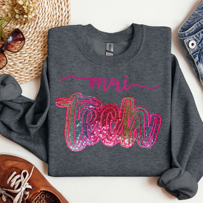 Sequin MRI TECH Embroidery Crewneck