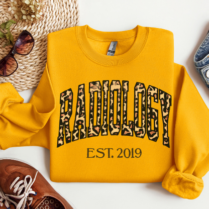 Leopard Radiology Tech Crewneck