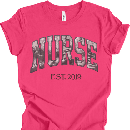 Silver Metallic NURSE T-Shirt
