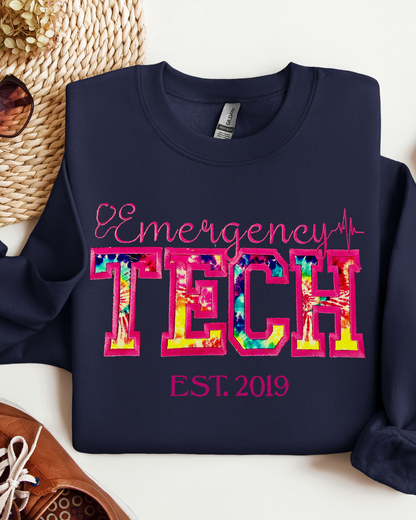 Tie Dye ED Tech Crewneck