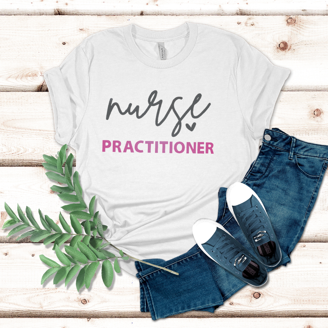 Popular Trendy Cute Graphic Unique Nurse Practitioner Embroidery Tshirt