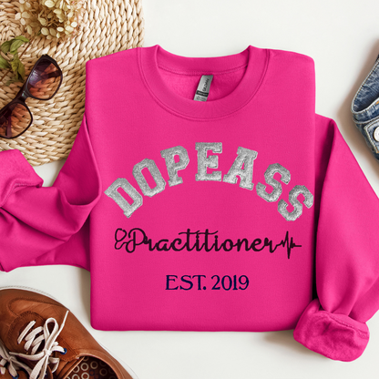 Dopeass Graphic Unique Bold Nurse Practitioner Embroidery Hoodie Sweatshirt