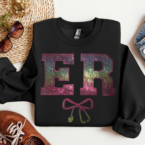 Sequin ER Nurse Crewneck
