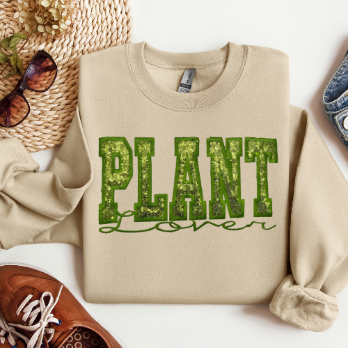 Sequin Plant Lover Crewneck